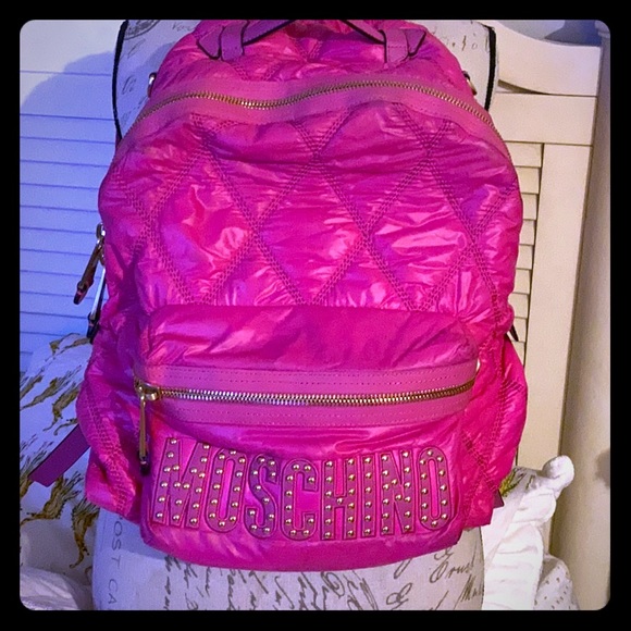 Moschino Handbags - Moschino hot pink back pack
